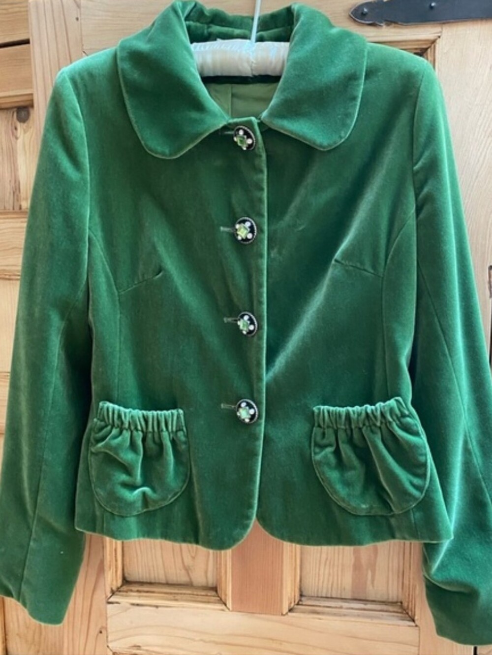 Charles Gray London Vintage Velvet Green Blazer